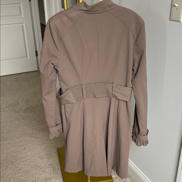 Blanc Noir Brown Trench Coat with Button Details - Picture 7 of 10